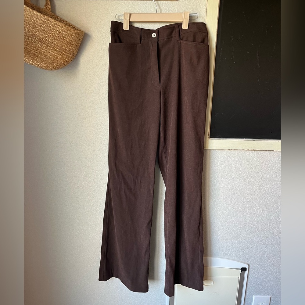 Coldwater Creek Dress Pants Brown Twill